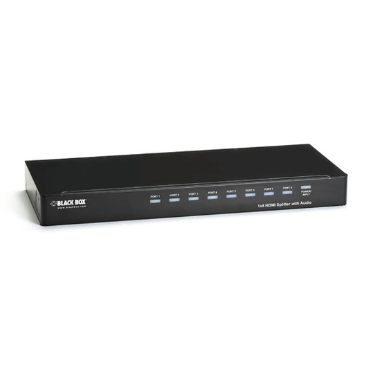 BLACK BOX HDMI SPLITTER WITH AUDIO - 1X8