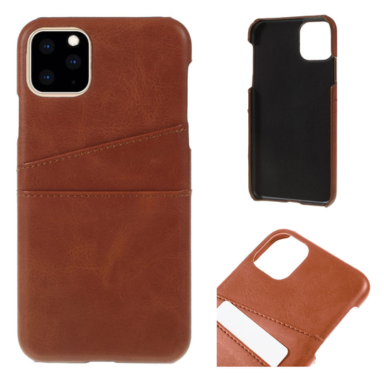 Dual Card iPhone 11 Pro Max kuoret - Tumman ruskea