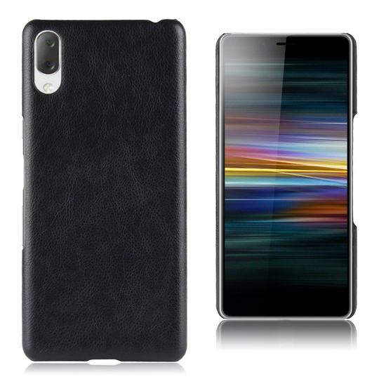 Sony Xperia L3 litchi texture leather case - Black