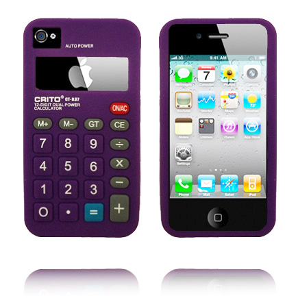 Laskin (Violetti) iPhone 4 Silikonikuori