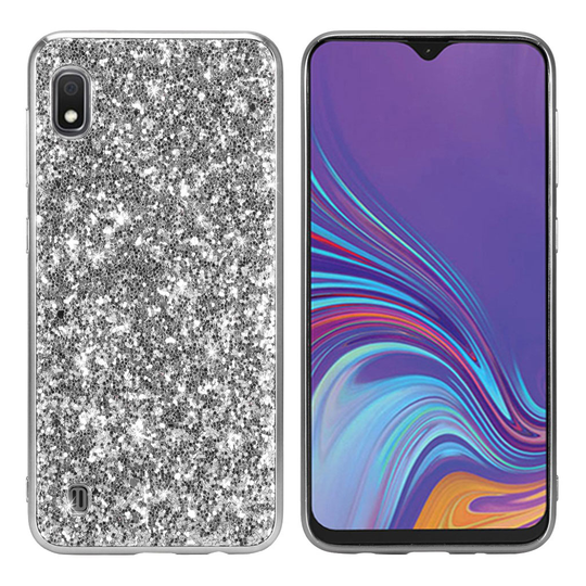 Glitter Samsung Galaxy A10 kuoret - Hopea