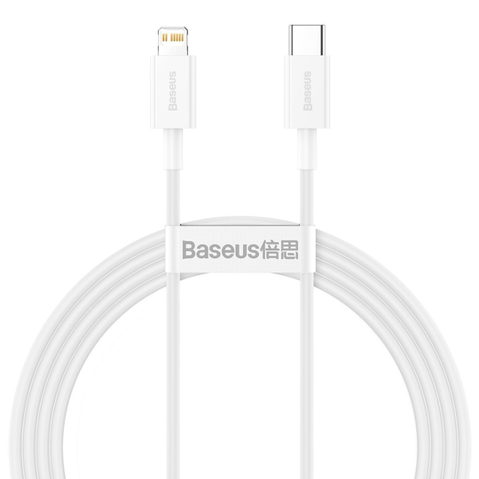 Baseus USB-C - Lightning kaapeli 2m 20W - Valkoinen