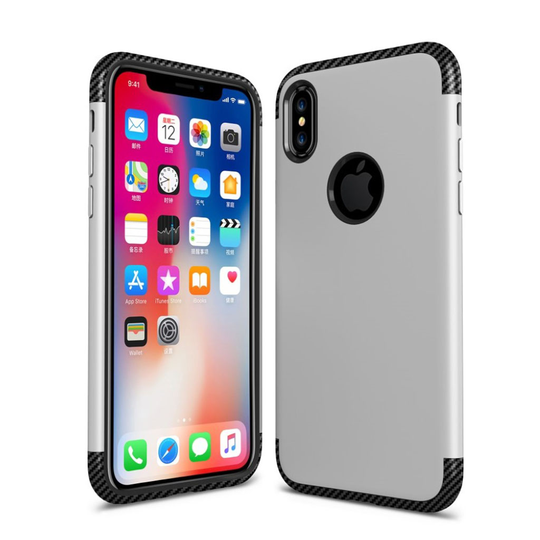 iPhone X uniikki suojakuori - Hopea