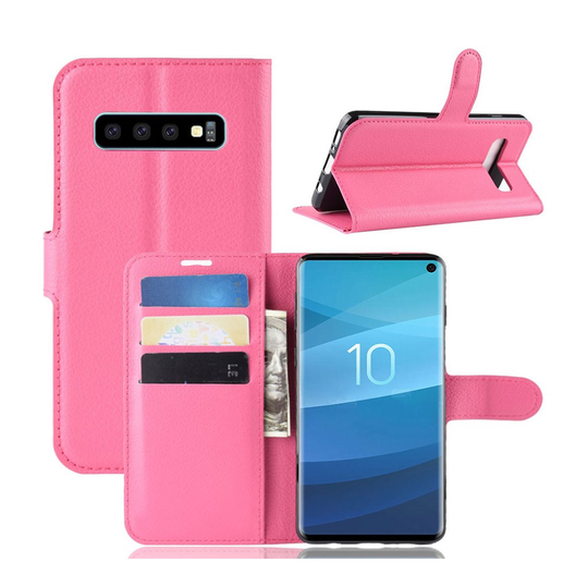 Samsung Galaxy S10 litsi nahkainen flip Suojakotelo - Rose