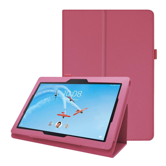 Lenovo Tab E10 litsi nahkainen suojakotelo - Rose