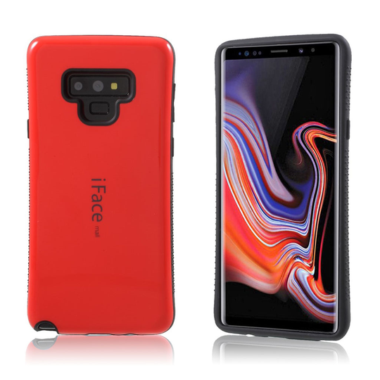 Samsung Galaxy Note9 IFACE MALL Hybriidi Muovinen Takasuoja Kuori - Punainen