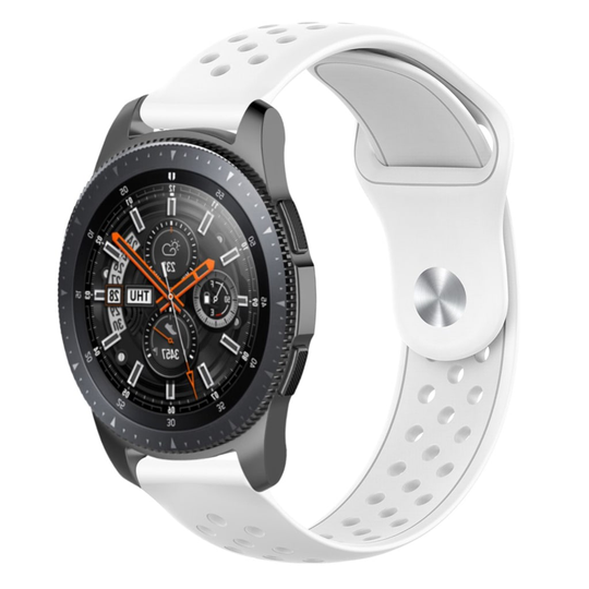 22mm Samsung Galaxy Watch (46mm) silicone watch band - White
