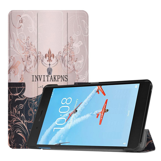 Lenovo Tab E7 kuosillinen tri-fold nahkainen Suojakotelo - INVITAKPANS