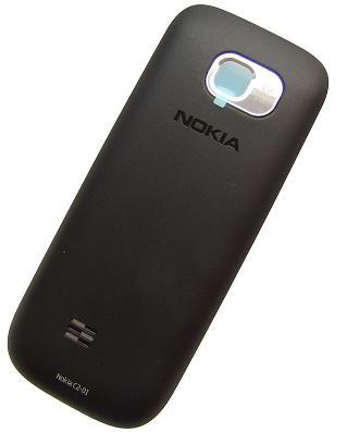 Akkukansi / Takakansi Nokia C2-01 - musta