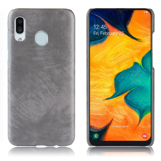 Samsung Galaxy A40 litchi coated case - Grey