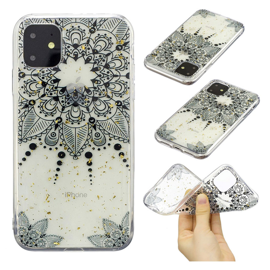 Deco iPhone 11 Pro Max kuoret - Musta Kukka