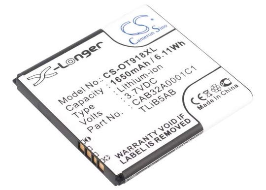 Alcatel One Touch 918 Mix akku 1650mAh/6.11Wh