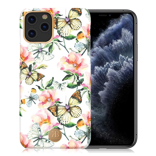 Kingxbar iPhone 11 Pro Blossom Swarovski Case - Peach Flower