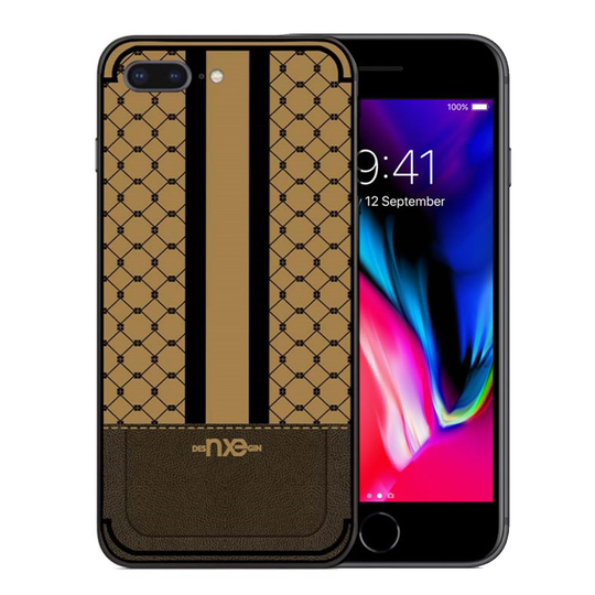 NXE iPhone 7 Plus ja 8 Plus uniikki suojakuori - Ruskea