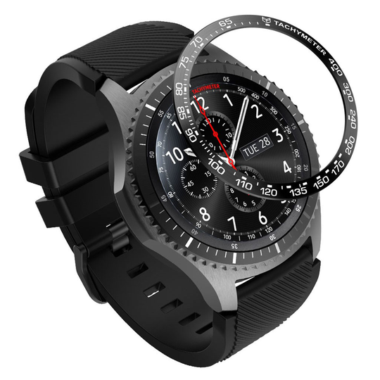 Samsung Gear S3 Frontier metal watch frame - Black / White