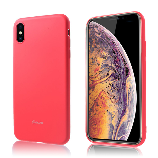 iPhone Xs Max ROAR KOREA matta pintainen joustava muovinen takasuoja kuori - Punainen