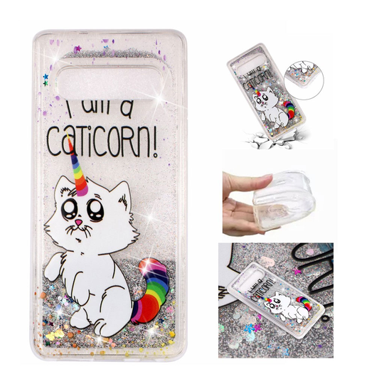 Samsung Galaxy S10 glitteri paljetti kuosinen suojakotelo - Kissaicorn