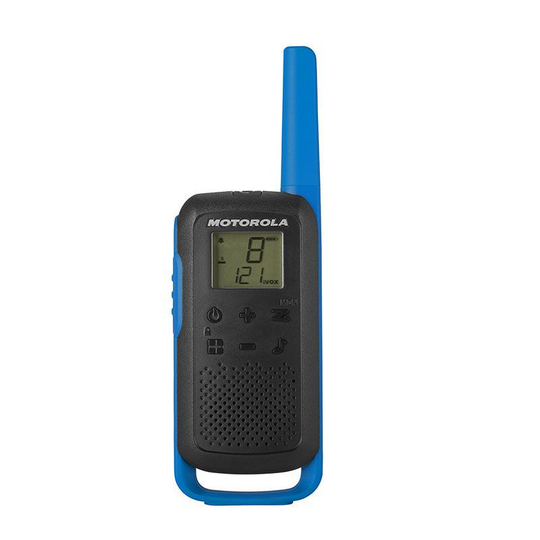 Talkabout T62 Walkie Talkies, MPR446, 16 Channels, 8km Range, Black/blue