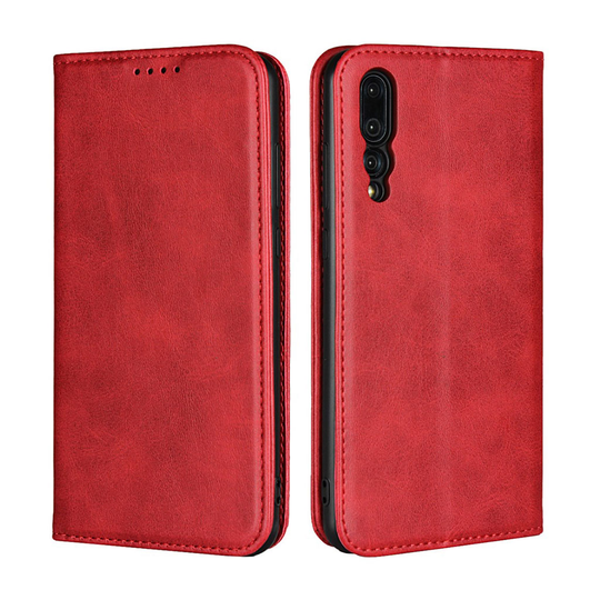 Huawei P20 Pro magneettinen synteetti nahkainen lompakko suojakotelo - Punainen