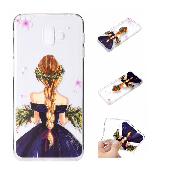 Samsung Galaxy J6 Plus (2018) kohokuvilllinen pehmeä silikooni takasuoja kuori - Kaunis Tyttö
