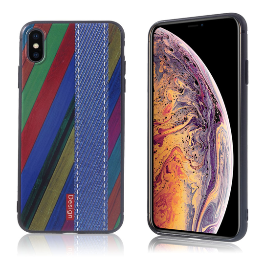 iPhone Xs Max stereoskooppi kuviollinen silikooni muovinen pehmeä takausoja kuori - Tyyli G