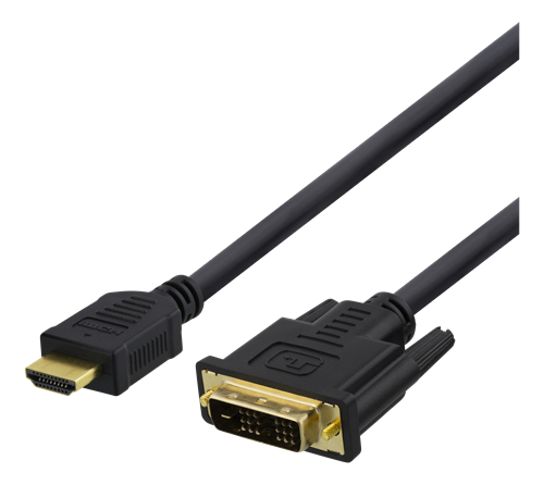 HDMI - DVI-kaapeli, 2 M, Full HD, Musta