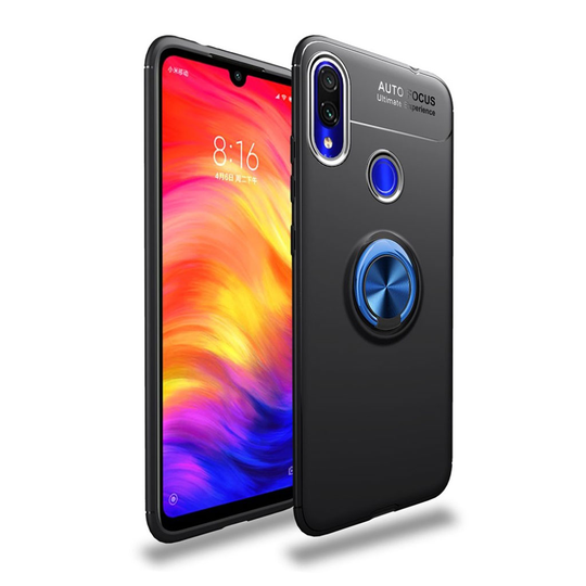 Xiaomi Redmi Note 7 rengaspidike suojakotelo - Musta / Sininen