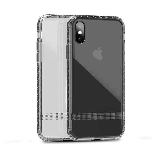 iPhone XS IPAKY läpinäkyvä silikooni muovinen joustava takasuoja kuori - Musta