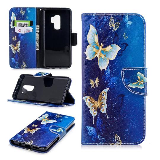Samsung Galaxy S9 Plus trendikäs suojakotelo - Siniset perhoset