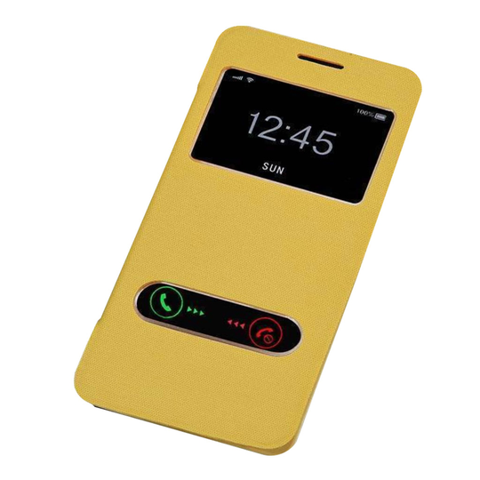 Samsung Galaxy Alpha Battery Flip Case (Yellow)