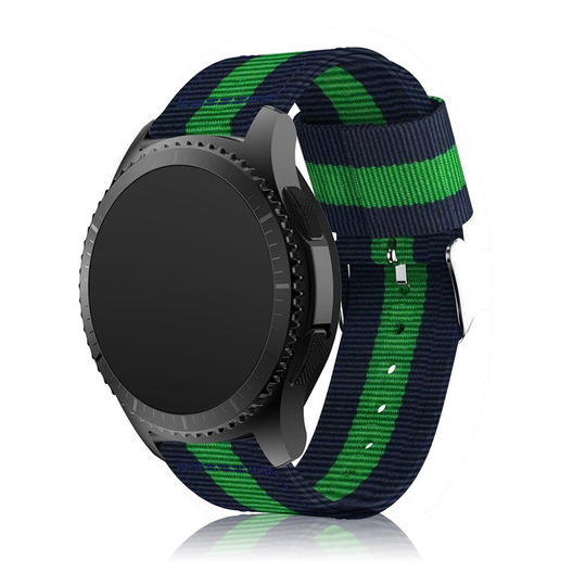 Samsung Gear S3 värikäs ranneke - Tummansininen / Vihreä