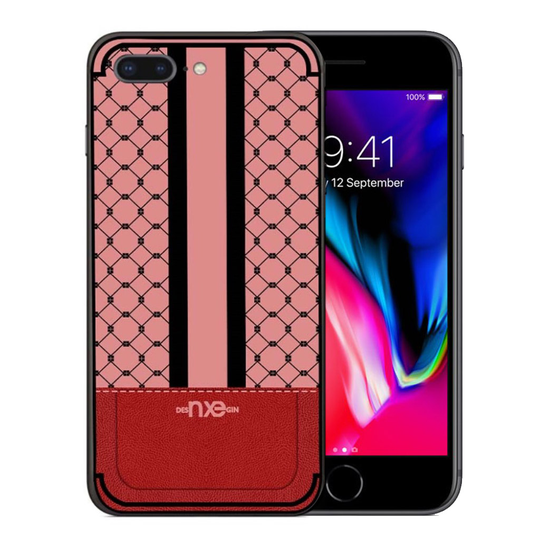 NXE iPhone 7 Plus ja 8 Plus uniikki suojakuori - Punainen