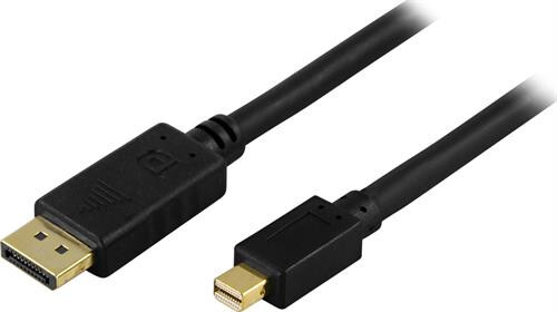 Kaapeli DisplayPort Uros - Mini DisplayPort Uros, Ultra HD Taajuudella 30 Hz, 10,8 Gb/s, 1 M, Musta