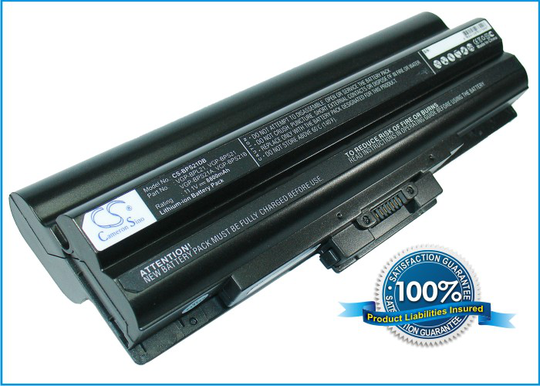 Sony VAIO VGP-BPL21 ja VGP-BPS21 akku 8800 mAh - Musta