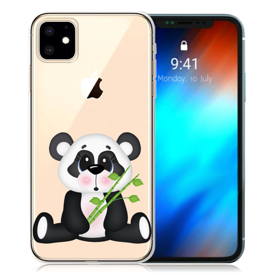 Deco iPhone 11 kuoret - Panda Holding Bamboo