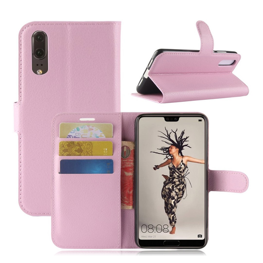 Huawei P20 litsitekstuurinen suojakotelo - Vaaleanpunainen