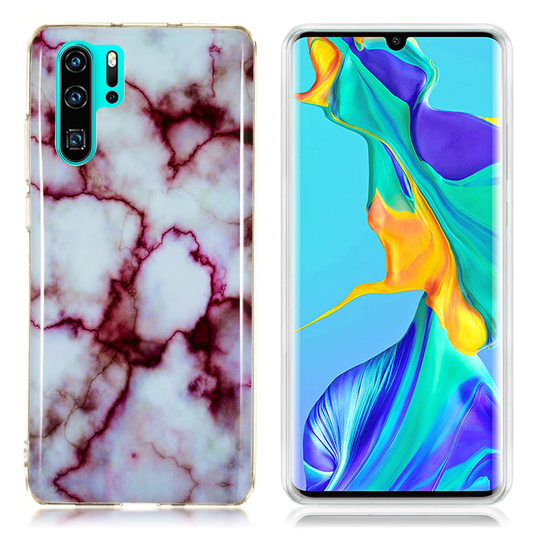 Huawei P30 Pro marmori kuosinen joustava suojakotelo - Malli E