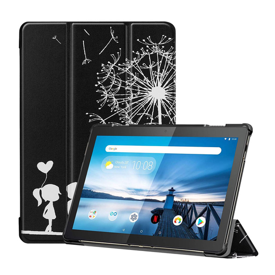 Lenovo Tab M10 tri-fold pattern leather case - Dandelion and Lovers