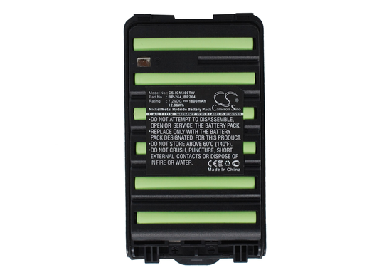 Icom IC-F3001 IC-F3002 IC-F3003 akku 1800mAh / 12.96Wh