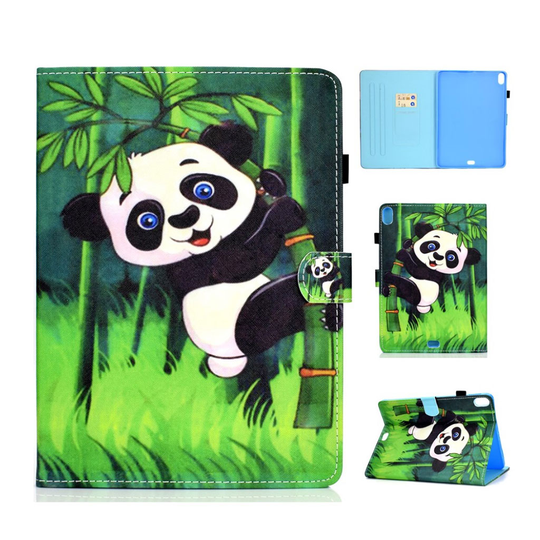 iPad Pro 11 inch (2018) kortti paikoilla varustettu kuviollinen synteetti nahkainen suojakotelo - Panda