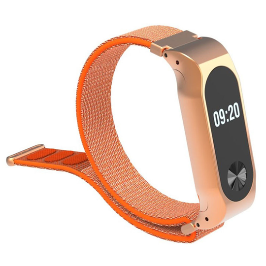 Xiaomi Mi Band 2 Nailoni Tarranauha Kellon Vaihto Ranneke - Oranssi