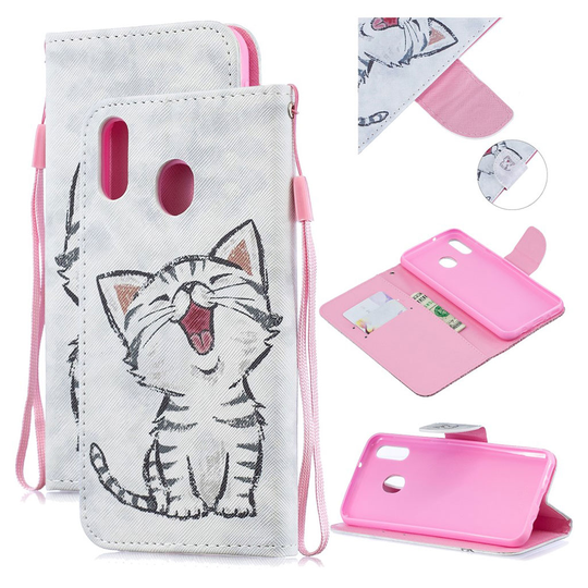 Wonderland Samsung Galaxy M20 kotelot - Kissa Kuvio