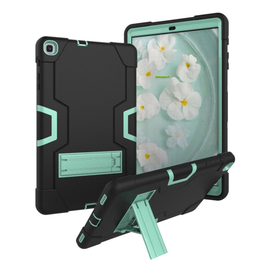 Samsung Galaxy Tab A 10.1 (2019) shockproof hybrid case - Black / Cyan