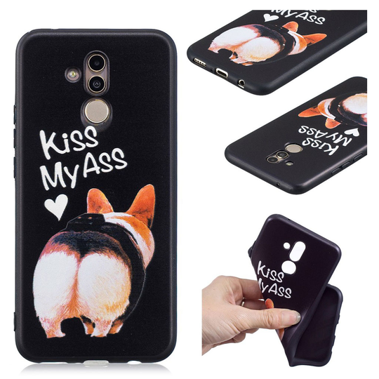 Huawei Mate 20 Lite kohokuviollinen pehmeä silikooni muovinen takasuoja kuori - Kiss My Ass