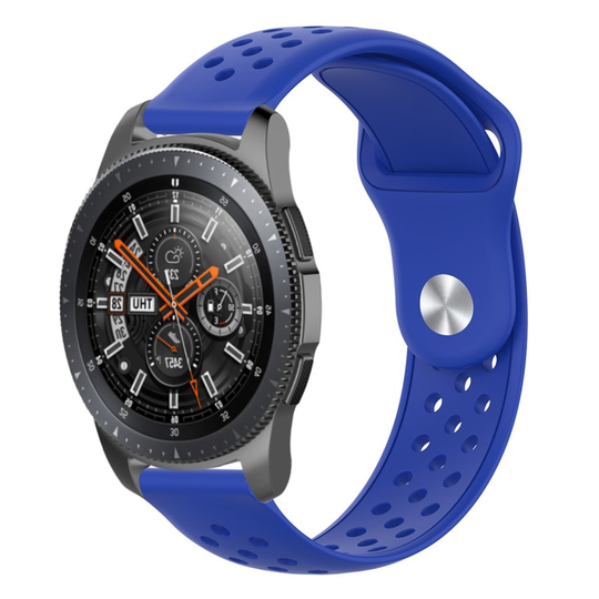 22mm Samsung Galaxy Watch (46mm) silicone watch band - Dark Blue
