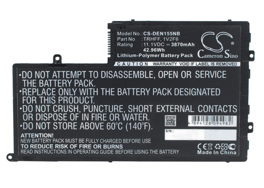 DELL Inspiron 15 Inspiron 15 5000 Inspiron 15-5547 akku 3870 mAh