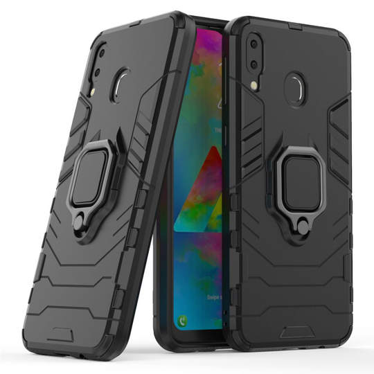 Ring Guard Samsung Galaxy M20 kuoret - Musta