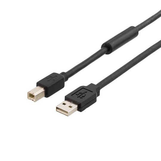 USB 2.0 kaapeli Tyyppi A uros - Tyyppi B uros aktiivinen 10m musta