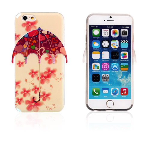 3D Umbrella (Kukat & Sydämet) iPhone 6 Suojakuori