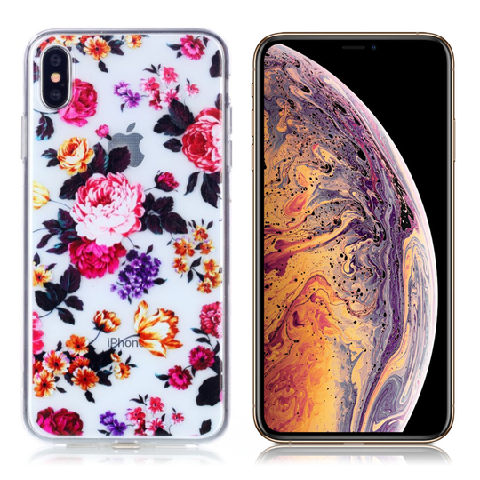 iPhone 9 Plus Kuviollinen Pehmeä ja Joustava Muovinen Takasuoja Kuori - Ihanat Kukat